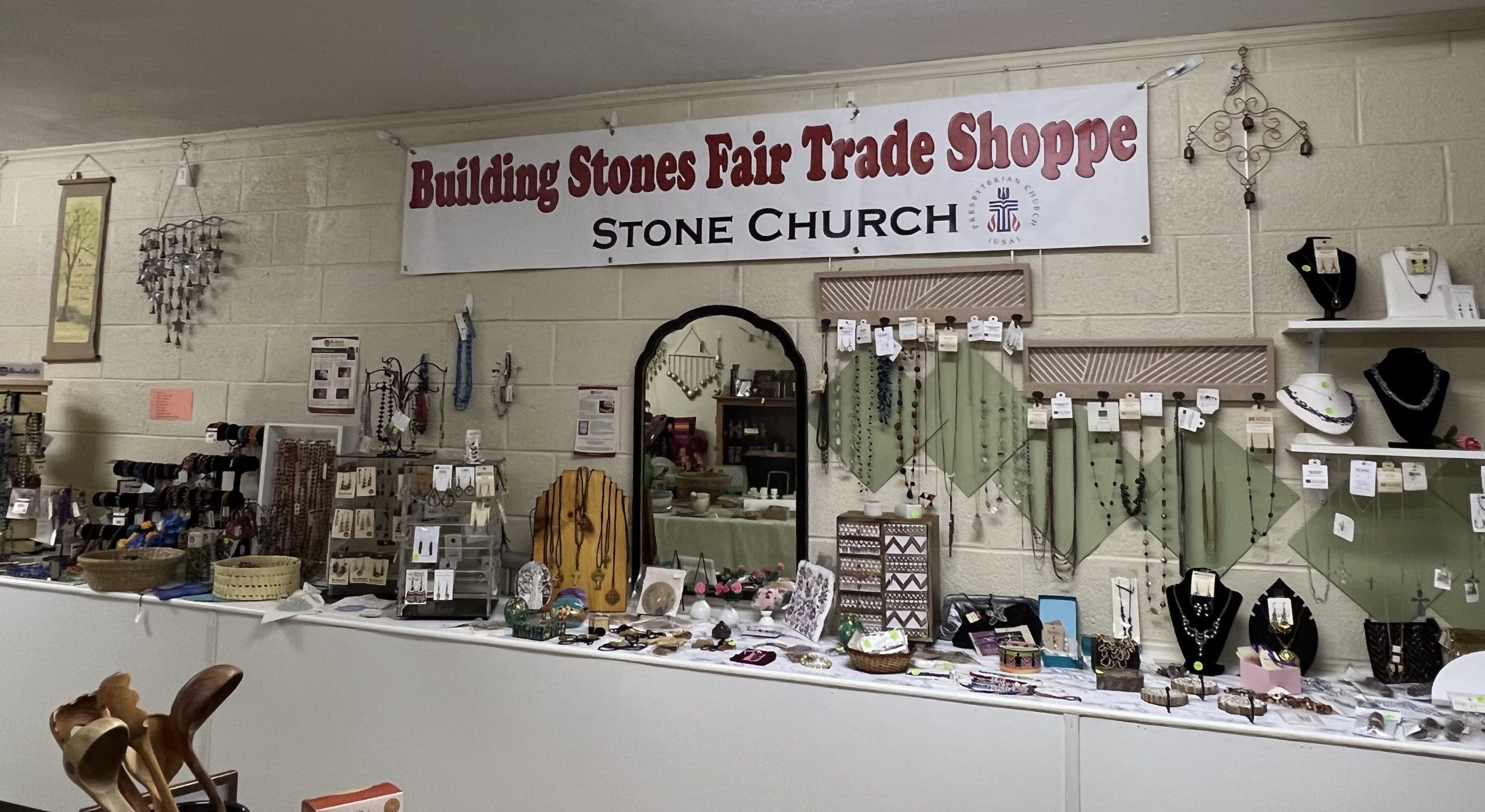 Fair Trade Shoppe inside with items
